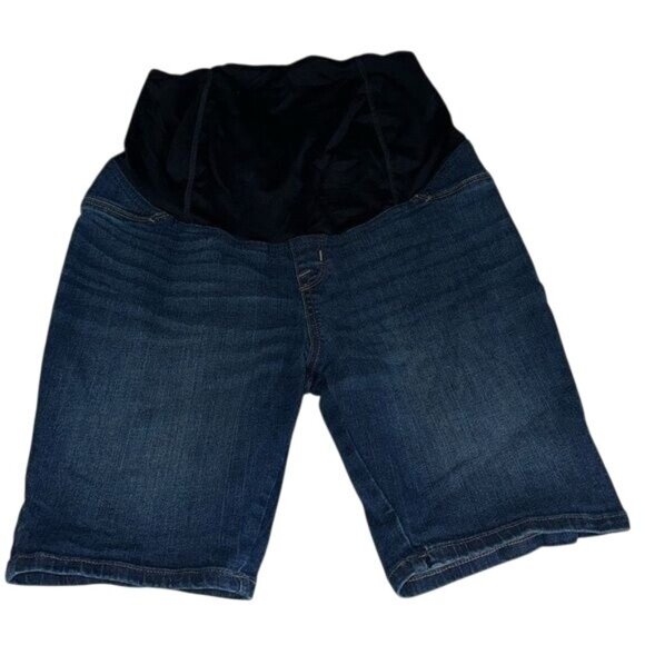 Isabel Maternity By Ingrid & Isabel Bermuda Shorts Size 6/28 Denim & Cotton Blen - Picture 1 of 8